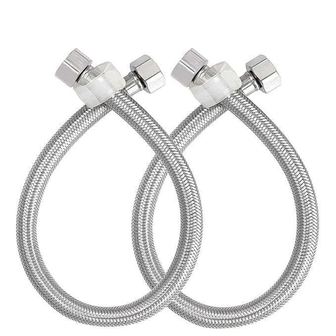 Imaashi SS-304 Wired Grade Connection Pipe For Geyser/Wash Basin/Toilet Cystren, (Combo Set Of -2) (24 INCH)