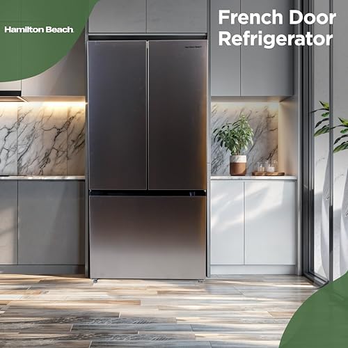 Hamilton Beach HBF2067 French Door Full Size Refrigerator with Freezer Drawer, 20.3 cu ft, Stainless Steel - Additional View