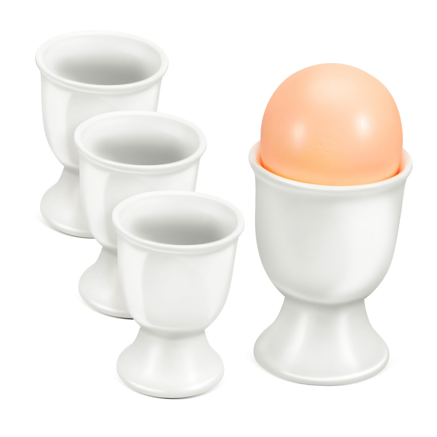Veemoon 4pcs Hand Shape Ceramic Egg Cups Easter Egg Holders Display for Kitchen