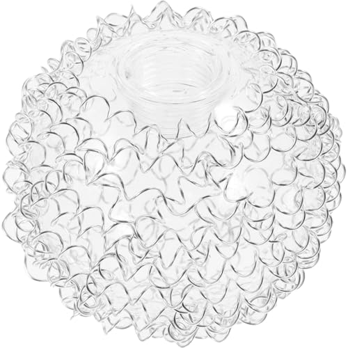 Warmhm Abat-Jour Boule De Verre 80 Mm G9 En Fil D'aluminium Globe En Verre Sphère De Lustre Abat-Jour Suspendu Remplacement Pour Appliques Murales Lampadaire
