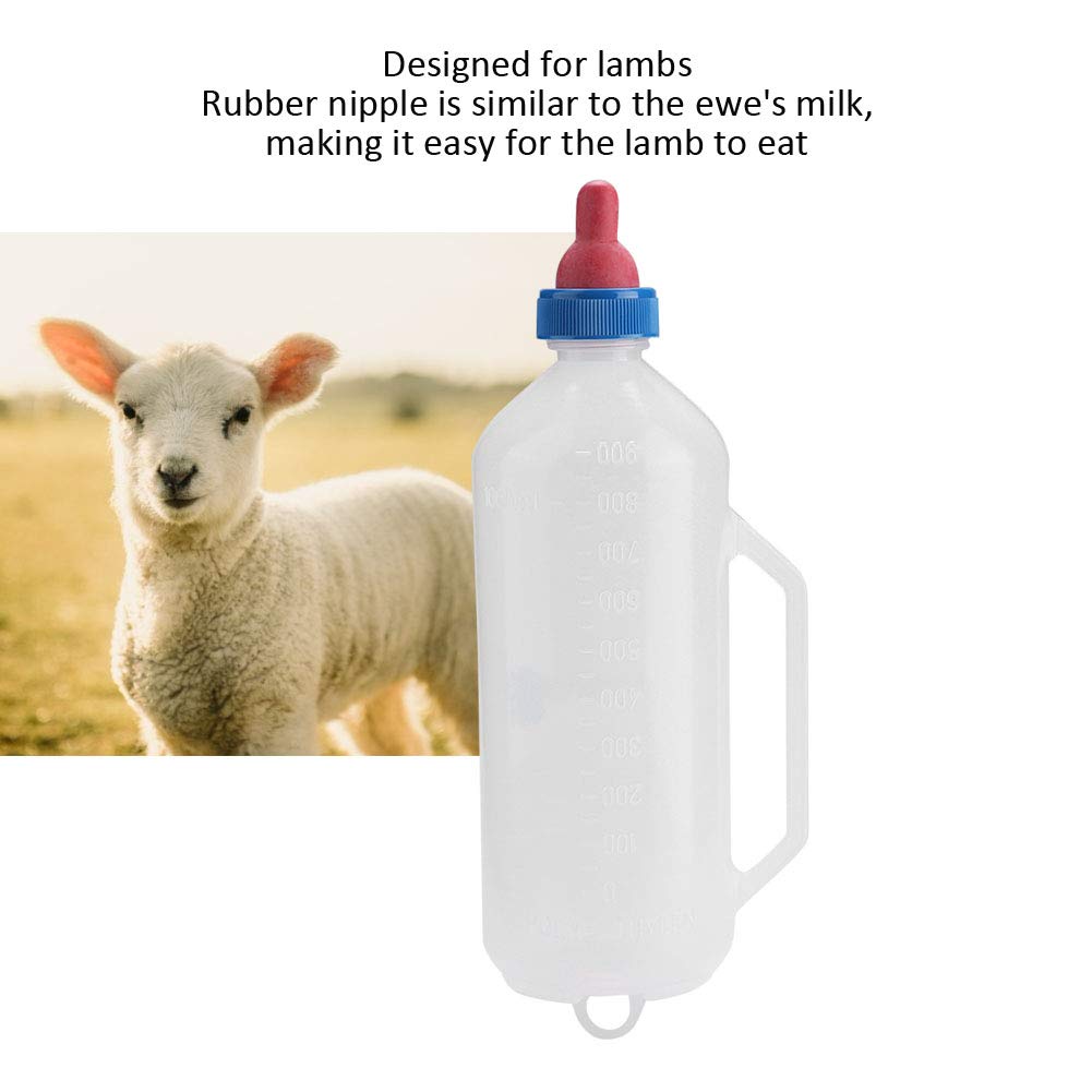 Lammmilchflasche duzforei Baby Goat Bottle 1,5L kostengünstige verdickte Baby-Ziegen-Flasche Gumminippel mit abnehmbarem Nippel für Babyziege für Farm für Lämmer aufzuchtflasche lamm Butelki