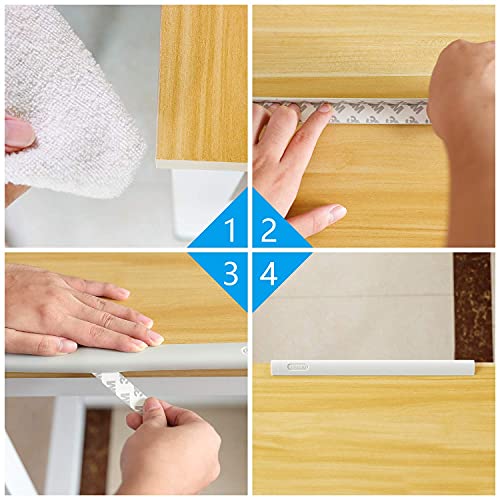 Image of JINBAOFA Table & Cabinet Edge Protector, Baby Protection, Table Corner Guard Strip (10 in., 8 pcs), Home Cabinet Bumper, Silicone, Edible Grade
