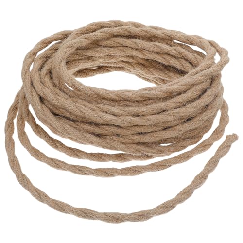 TEHAUX Cable Eléctrico Vintage de Cáñamo Marrón Flexible de 10 Metros para Lámparas Colgantes Estilo Retro Mayor Durabilidad y Diseño Industrial