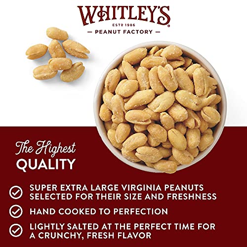 Whitley’s Salted Virginia Peanuts – Super Extra Large 'Home Cooked' Virginia Peanuts (32 Ounce Tin) #TOP1