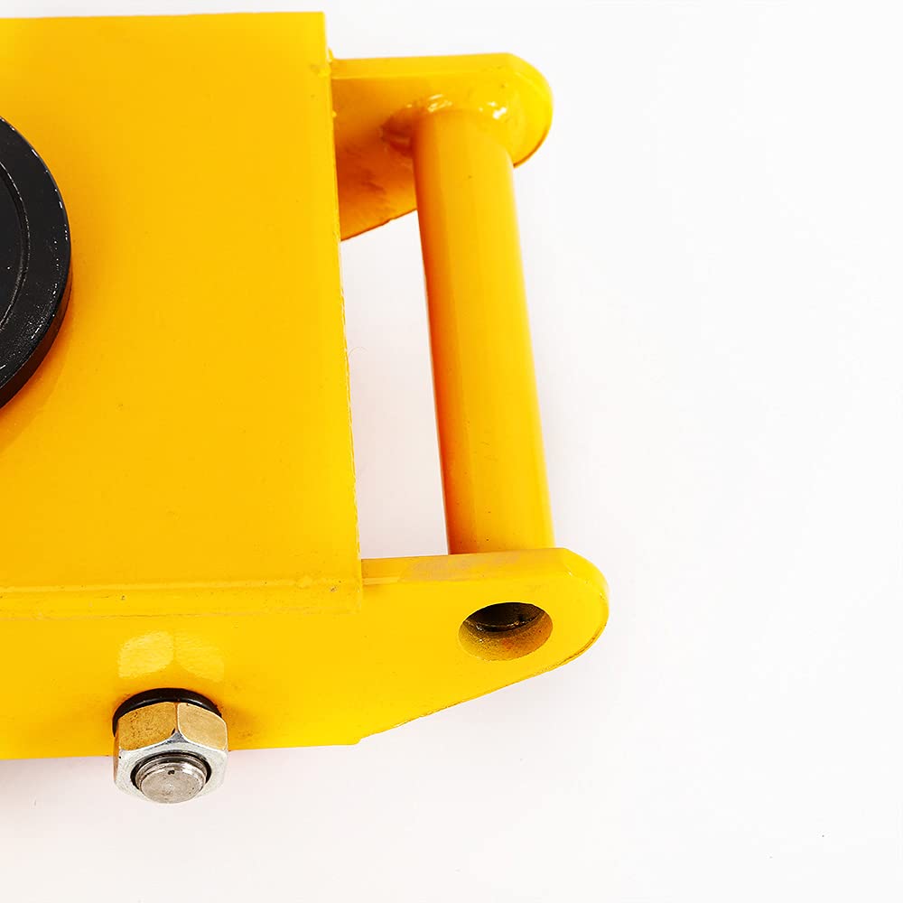 Machinery Mover, Lightakai 8T 17600lbs, ruote a carro armato Heavy Duty, per pattini e mobili, con cappellino girevole a 360 gradi, per applicazioni industriali e commerciali, giallo