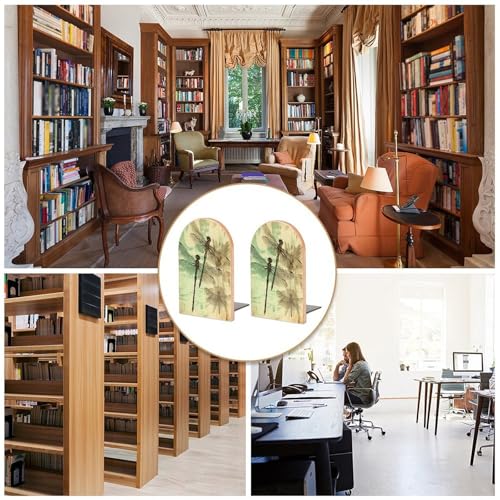 Sujetalibros de madera resistente antideslizante para evitar caída de libros 6