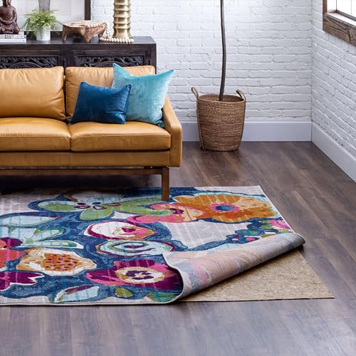 Mohawk Home 2 x 8 1/5 Low Profile Non Slip Rug Pad Felt + Rubber Gripper, Great for High Traffic Areas -Safe for All Floors (Pack of 2)