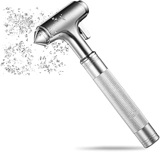 ZIBUYU® Car Glass Cutter Tool Gadgets 2 in 1 Car Glass Breaker with Seat Belt Cutter Car Safety Hammer Car Emergency Tools Car Mirror Window Breaker Car Safety Escape Tool Car Accessories - 1 Pcs-image-8