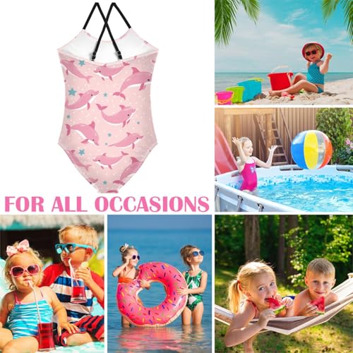 Image of Girls One Pieces Swimsuit Cute Beach Swimwear with Adjustable Strap 3-10 Years