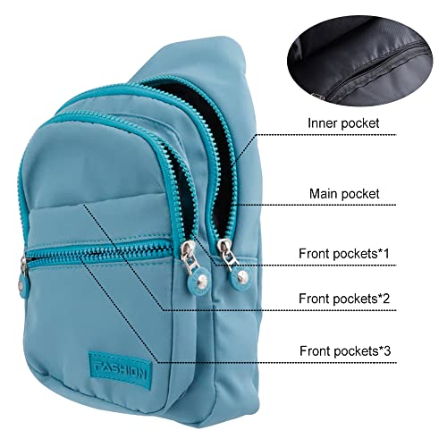 MOAMUN Small Sling Bag Women Men, Waterproof Nylon Anti Theft Cross body Bag Women - Image 3