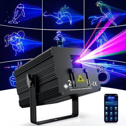 EYTSE DJ Laser Light with App Control, 3D Animation Party Lights, DMX512/Sound Activated/Remote...