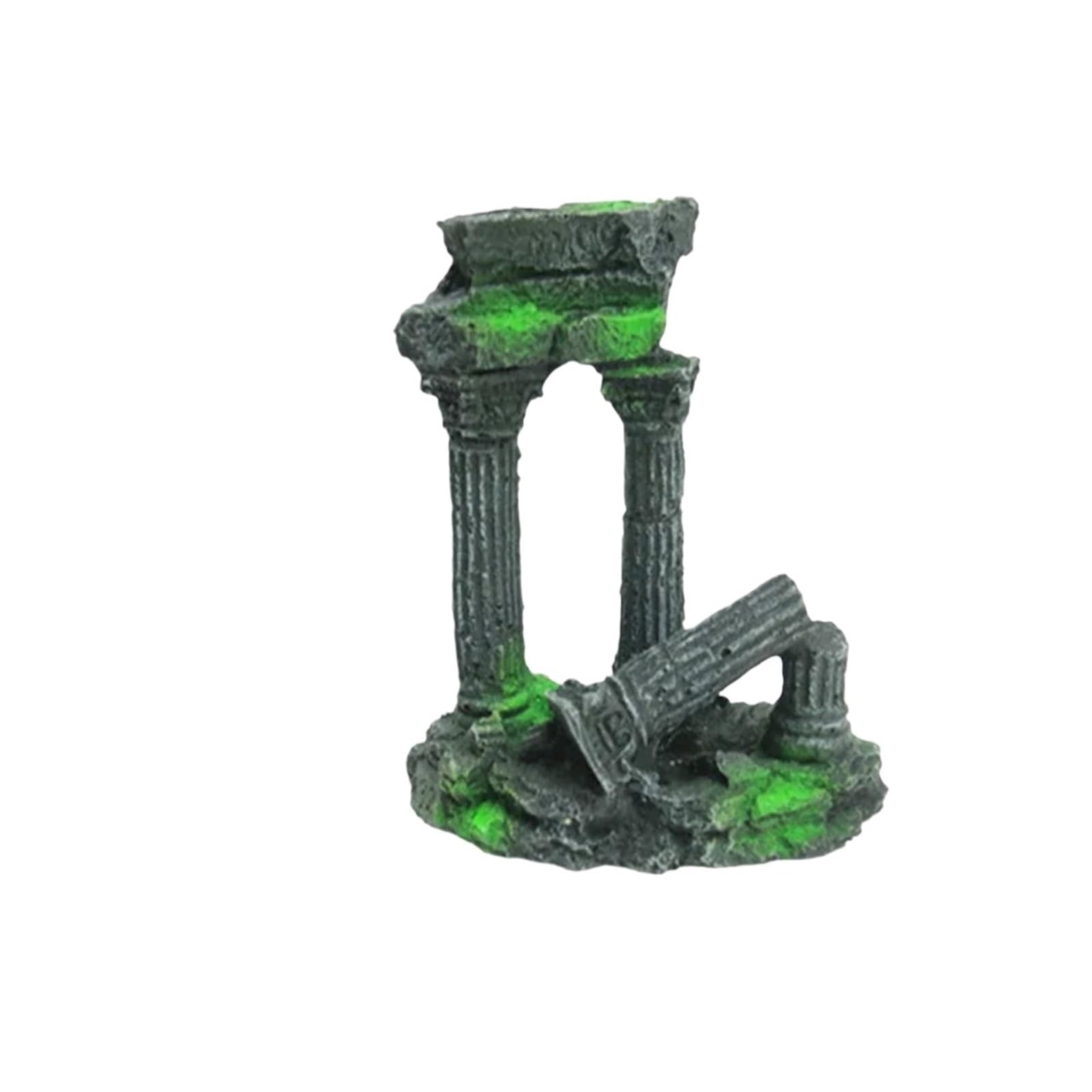 QuxetlRyz Aquarium Tunnel Decoration Resin Aquarium Decor Castle Site Decoration Landscape(Color01)