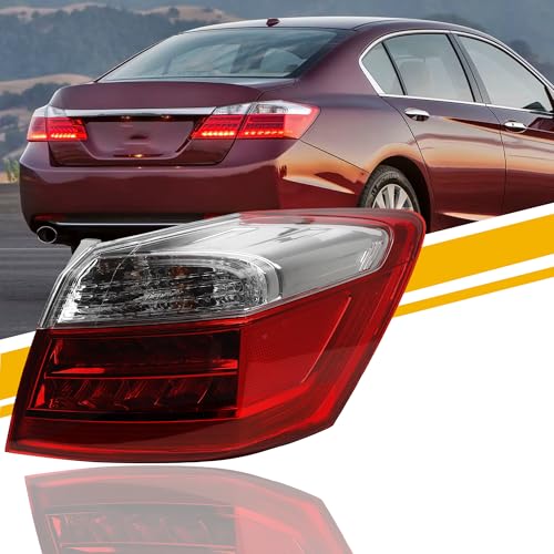 Image of Dasbecan LED Tail Light Assembly Compatible with 2013-2015 Honda Accord Sedan EX-L Touring Rear Lamp Taillight Right Passenger Side Replace# 33500T2AA12