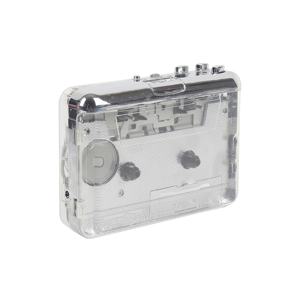 Reproductor de Casetes TON010B, Grabador de Cinta Portátil A MP3, Captura de Casetes USB Transparente A Formato MP3, Reproductor de Música de Cinta A