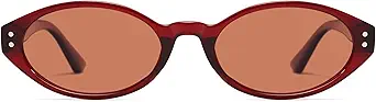 Retro Oval Polarized Sunglasses for Women Chic Cat Eye Trendy 90s Shades UV400 Protection AP3743