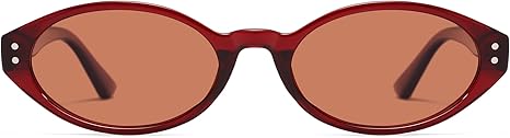 Retro Oval Polarized Sunglasses for Women Chic Cat Eye Trendy 90s Shades UV400 Protection AP3743