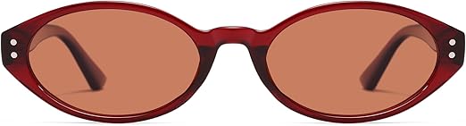Retro Oval Polarized Sunglasses for Women Chic Cat Eye Trendy 90s Shades UV400 Protection AP3743