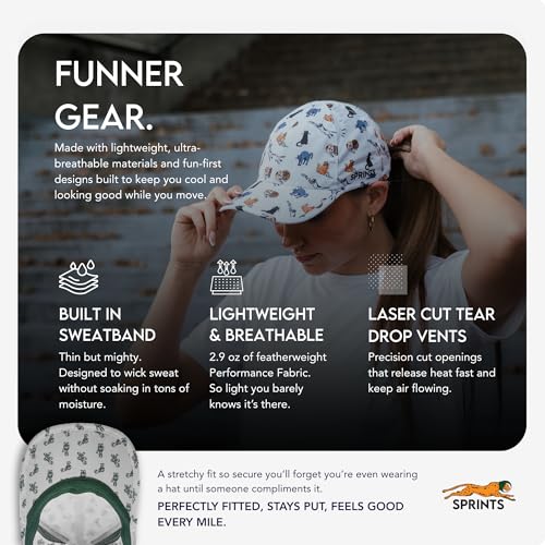 Image of Sprints Race Day Performance Running Cap | The Lightweight, Quick Dry, Sport Hat, One Size, Unisex