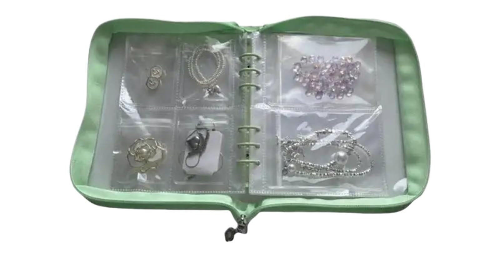 UBOHUZ Jewelry Storage Book For Organizing Earrings And Necklaces Jewellery Organiser for Travel Necklace(Color2)