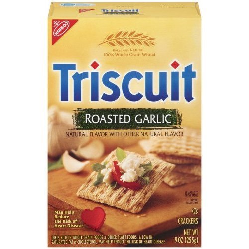 Nabisco, Triscuits, Roasted Garlic, 9 Ounce Box (Pack of 3)