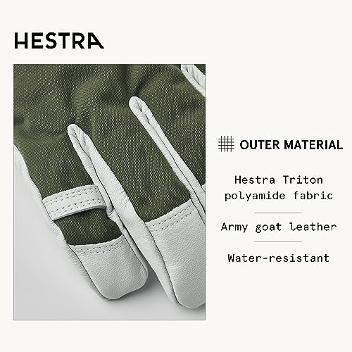 Image of Hestra Army Leather Heli Ski Glove, 5-Finger Snow Glove for Skiing & Snowboarding for Men & Women