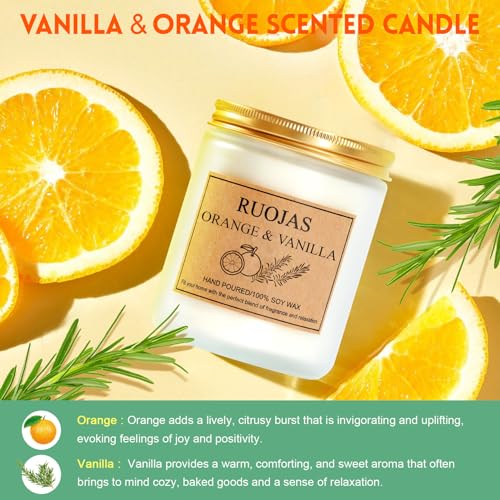 Ruojas VANILLA & ORANGE Aromatherapy Candle Gifts thumb #3