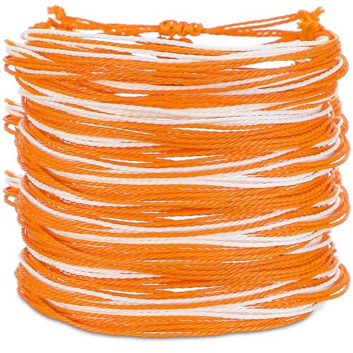 100 Pcs Leukemia Awareness Bracelets Bulk Orange Mental Health Adjustable Bracelets Inspirational Leukemia Lymphoma Cancer Gifts for Women Men Social Charity Event