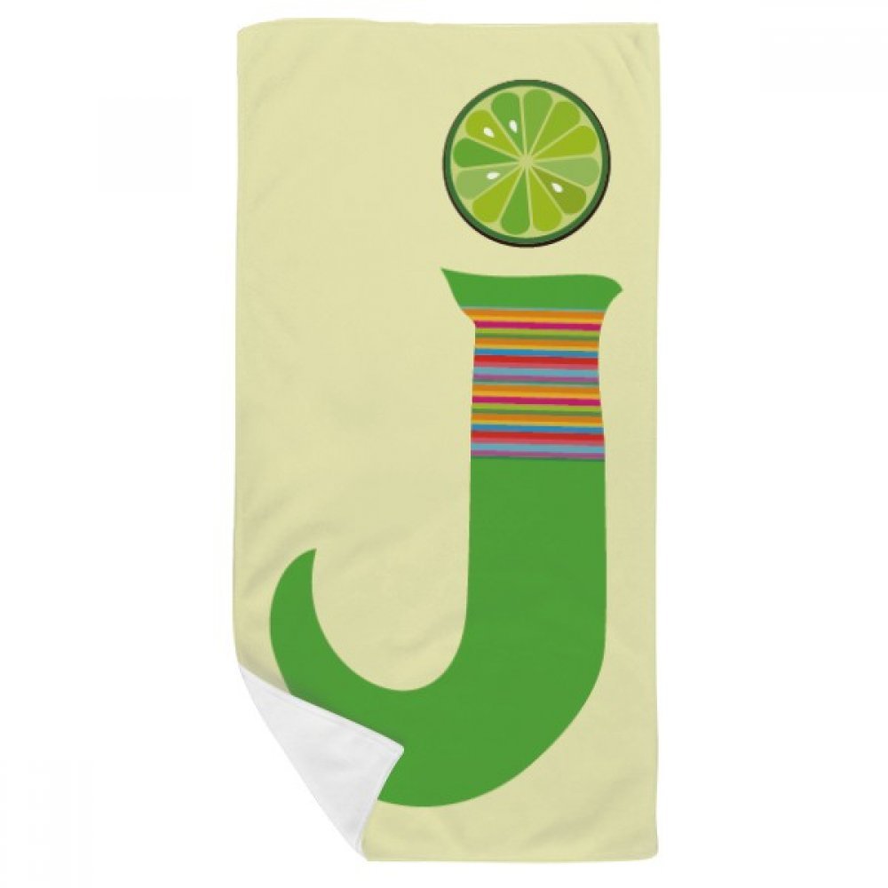 Gant de toilette J alphabet orange motif mignon cadeau naissance
