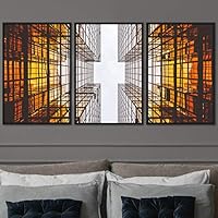 3 Piece Framed Canvas Wall Art Abstract Cool Line Canvas Prints Home Artwork Decoration for Living Room,Bedroom - 16