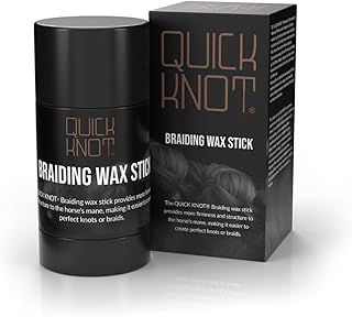 Quick Knot® Braiding Wax Stick 40 ml for Horses Formulated with Shea Butter, Beeswax, and Jojoba Oil