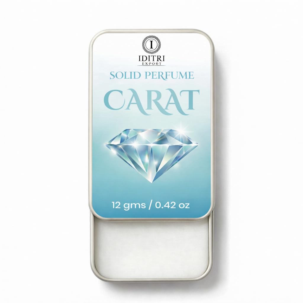Solid Perfume Carat | Fresh Water | Alcohol Free Wax Perfume Balm, Long Lasting Pocket Fragrance Tin 12g, Non Greasy Smooth Glide, Travel Friendly Unisex | Office Wear | Travel Carry-picture-51