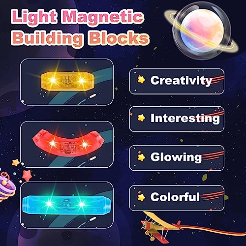 Magnetic Building Blocks,52 Pcs Magnetic Blocks,Magnetic Balls And Rods Building Sticks Blocks Set 3D Clear Magnets Stem Educational Construction Building Toys For Kids Ages 3 4 5 6 Years Gifts #TOP1