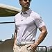 ZITY Men Golf Polo Shirts Short Sleeve Striped UPF 50+ Moisture Wicking Casual Collared Print T-Shirt for Men Purple Striped
