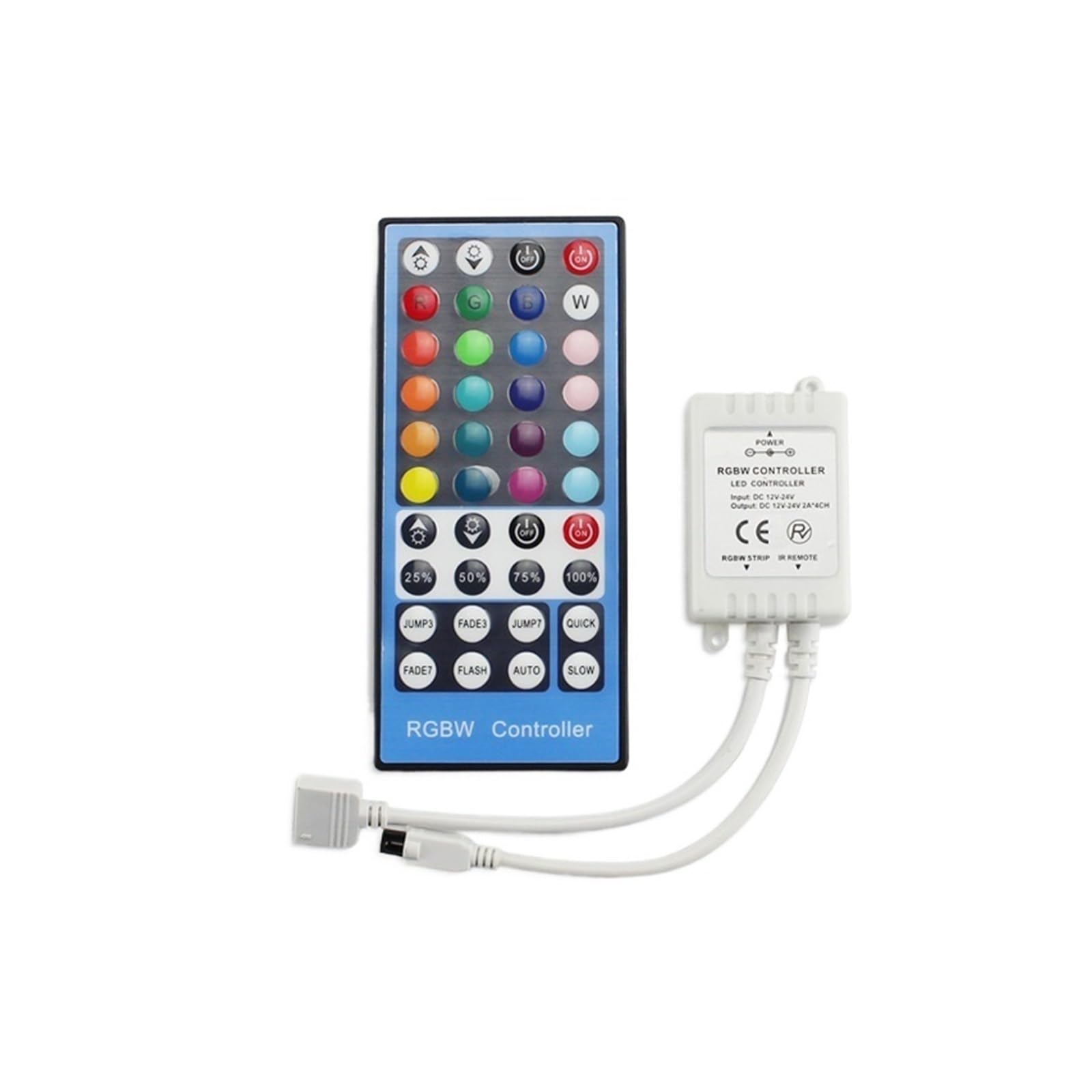 Controlador LED RGBW de 12V con atenuador LED y control remoto de 40 teclas