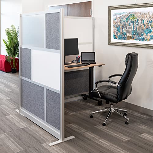 Stand Up Desk Store Refocus Modular And Expandable Office Partition Wall System (70" W X 70" H Freestanding/Starter Divider Wall) #TOP3