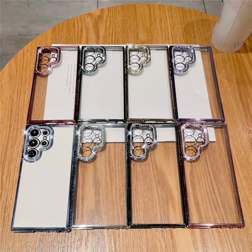 Coque pailletée Samsung S23 Ultra transparente pour soirée - 6
