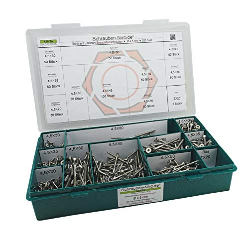 Intervallo A2 vite in acciaio inox, 4,5 mm di