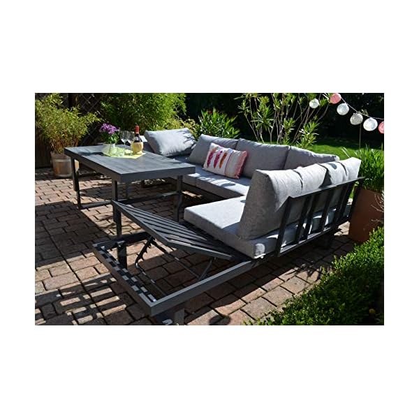 bomey Ecklounge Santorini Set Grau/Anthrazit