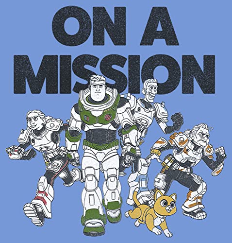 Pixar Lightyear Group Shot Boys Short Sleeve Tee Shirt Royal Blue Heather2