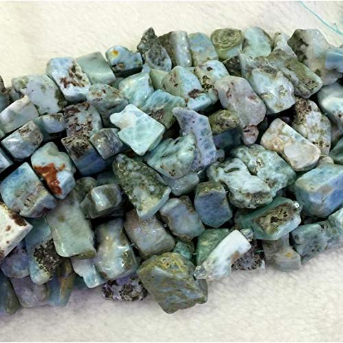 BEADS GEMSTONE 1 Strands Natural Blue Larimar Nugget Free Form Loose Beads Fit Jewelry Necklace Bracelets 15 Inch Long 10-15mm 04325 Code-HIGH-23027