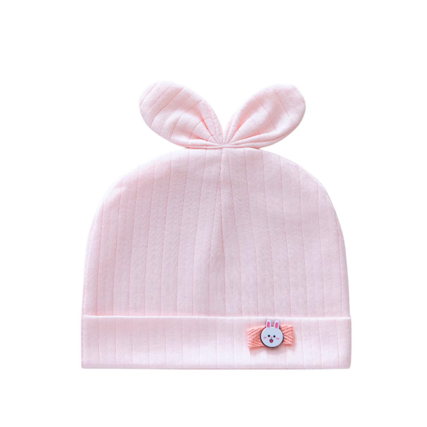 Newborn Baby Fetal Cap, Pure Cotton Hat with Cute Bunny Design for 3-12 Months-image-19