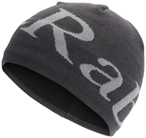 Rab Logo Beanie Lightweight Knitted Hat for Skiing and Everyday Use - Anthracite/Granite - One Size