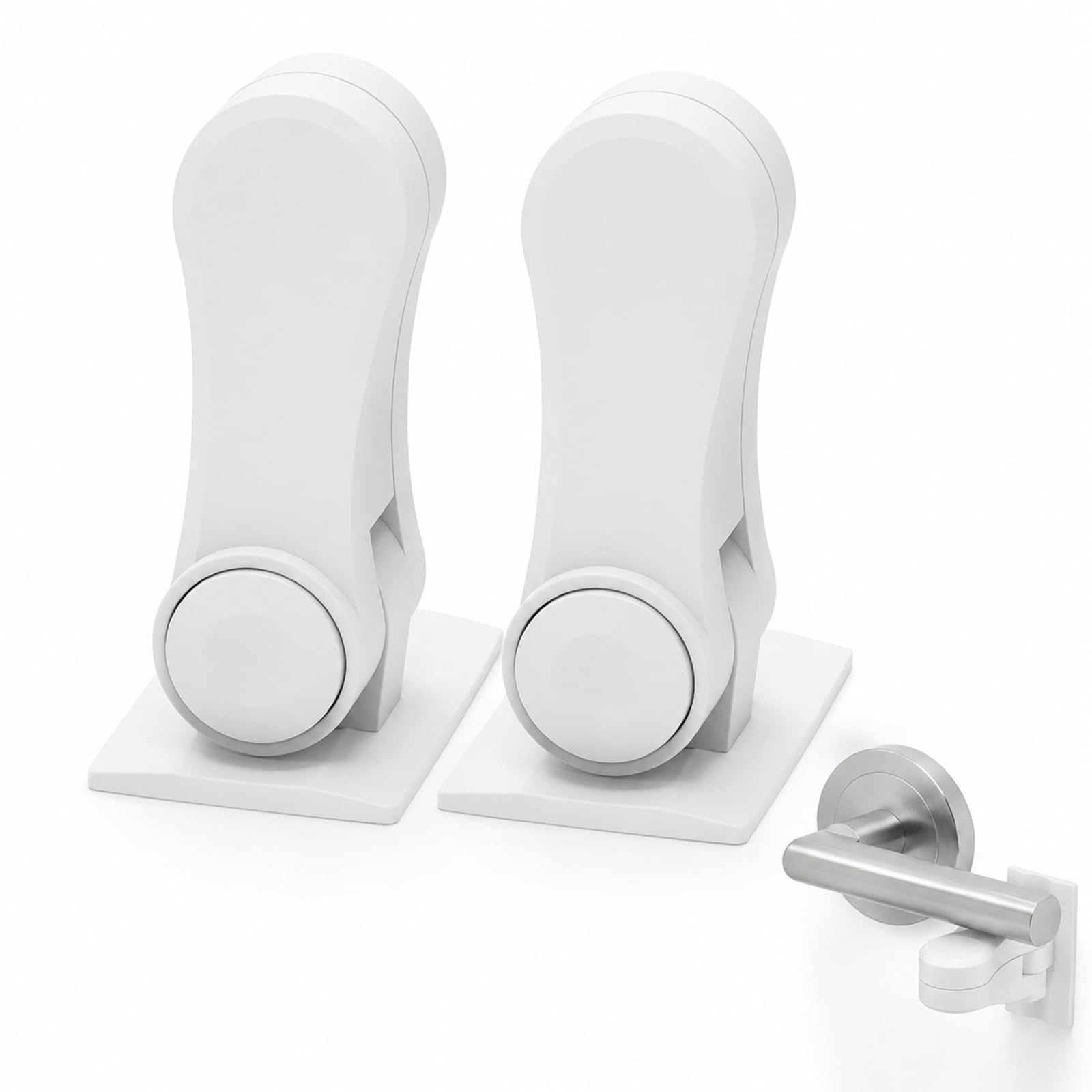 Child Proof Door Lever Lock, 2 Pack Baby Proofing Door Handle Lock, No Drill 3M Adhesive Child Safety Lock for Kids Toddler Pets