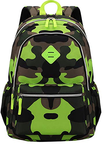 Geek di M zaino per bambini Camouflage Outdoor Sport Zaini per ragazzi Borsa a tracolla per viaggio scuola, Multicolore