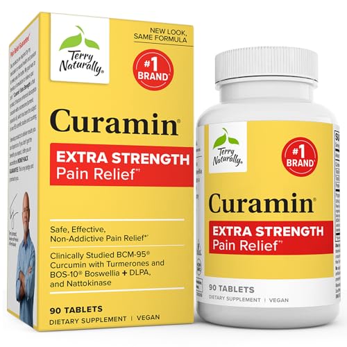 Terry-Naturally-Curamin-Extra-Strength-90-Tablets-Non-Addictive-Pain-Relief-with-Curcumin-from-Turmeric-Boswellia-DLPA-Non-GMO-Vegan-Gluten-Free-30-Servings
