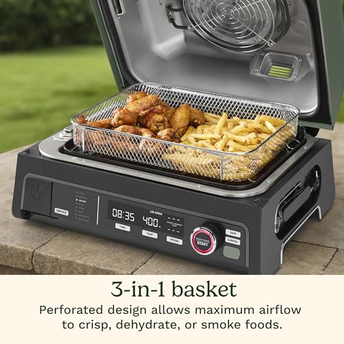 Cuisinart FlavorBoost™ 8-in-1 Outdoor Electric BBQ Grill & Portable Smoker, Air Fryer Grill Combo with Smart Probe, Smoke Drawer, 154 sq. in., Patio & Balcony Grill for Apartments, CEG-1302 - Image 7