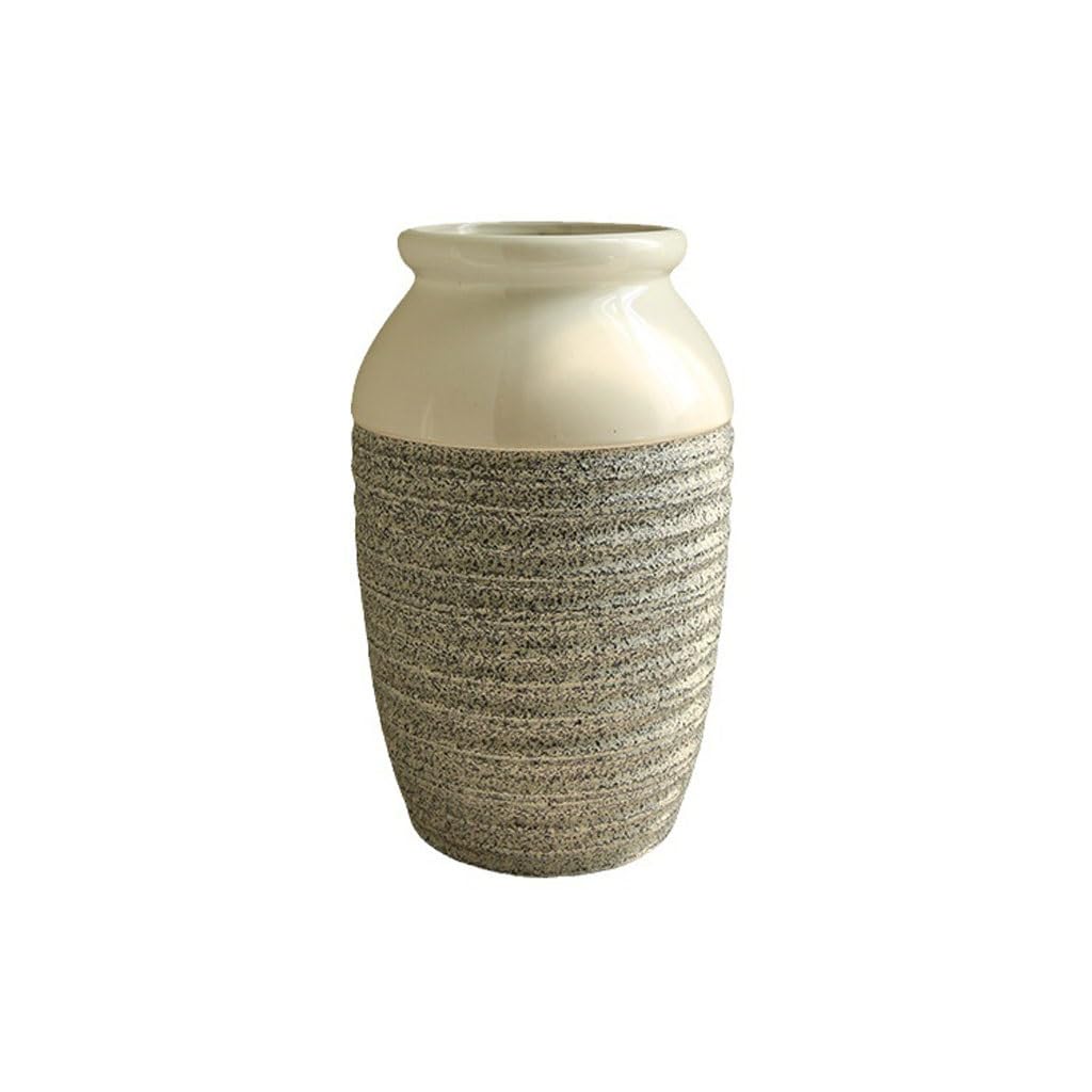 Kunyos A Vase Nordic Style Ceramic Vase Home Living Room Dining Table Study Room Flower Rrangement Ornaments Flower Utensils Ceramic Vase(A)