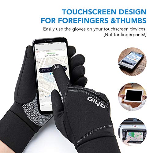 Luvas esportivas, Andoer Luvas de ciclismo de inverno feminino e masculino Luvas quentes com tela se