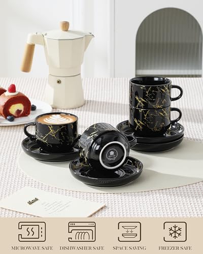 Juego de 4 tazas de espresso de porcelana por $19.99, antes $45.99