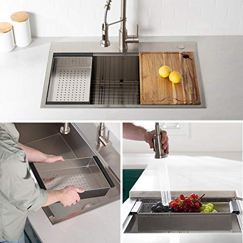 Kraus Stainless Steel 16.75 in Workstation Kitchen Sink Colander CS-6 - image 5